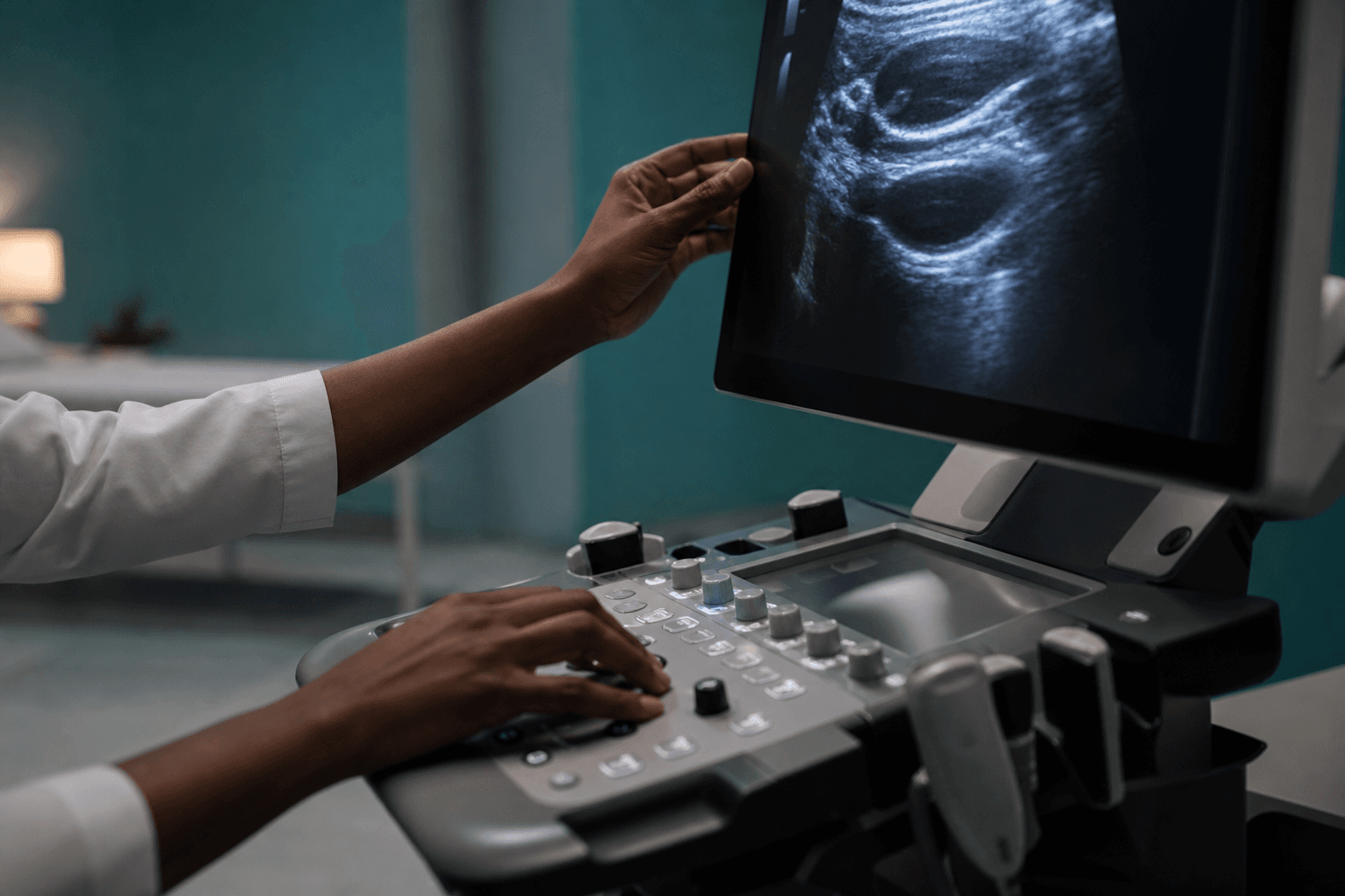Medical diagnostics imaging in a calm clinic